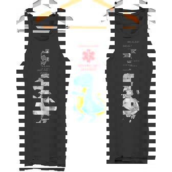 Medical Alert Severe Nut Allergy Awareness With Dragon Tank Top - Monsterry