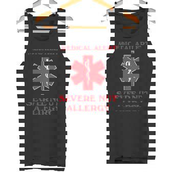 Medical Alert Severe Nut Allergy Awareness Tank Top - Monsterry