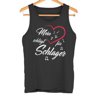 Mein Herz Schlag Für Schlager Musik Schlagfan Tank Top - Geschenkecke