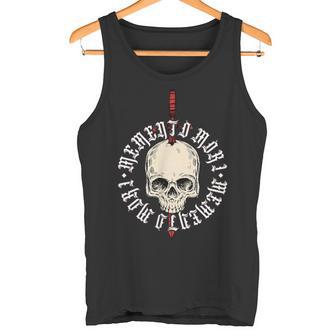 Memento Mori Lettering Skull Tank Top - Geschenkecke