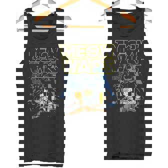 Meow Wars Cat For Cat Lovers Cat Stuff Themed Tank Top Tank Top - Monsterry