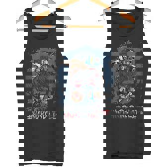 Messy Bun Horror Life Mom Killer Character Halloween Costume Tank Top - Monsterry