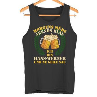 Morgens Müde Abends Blue Hans-Werner Tank Top - Geschenkecke