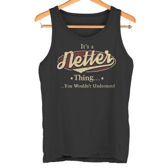 Netter Personalized Name Name Print S With Name Netter Tank Top - Thegiftio UK