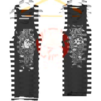 Ninja Arte Japonés Gato Samurai Gatito Kawaii Camiseta sin mangas - Regaloses