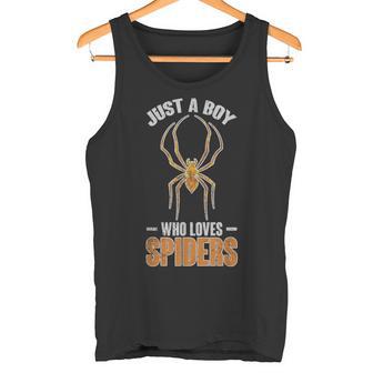 Nur Ein Junge Der Spinnen Liebt Arachnide Spider Tank Top - Geschenkecke