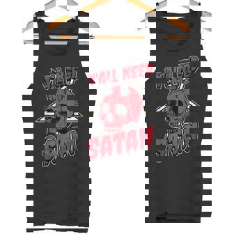 Occult And Satanic Pentagram Baphomet Cat Satan Satanist Tank Top - Monsterry