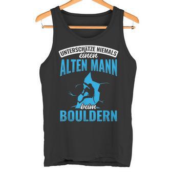 Old Man Bouldering Climbing Pensioner Boulderer Tank Top - Geschenkecke