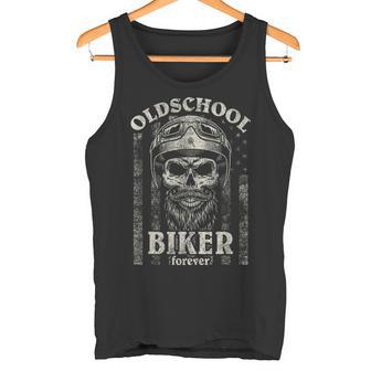 Old School Biker Forever I Motorcycle Bike Skull Biker Tank Top - Geschenkecke