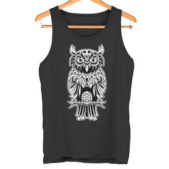 Owl Bird Of Night Owlet Screech Owl Cute Cool T-Shirt Tank Top - Monsterry