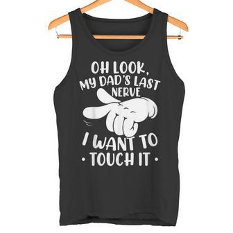 Papa Last Nerve Slogan Tank Top - Geschenkecke