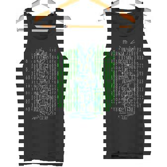 Pascua T Binario Conejo Eléctrico Conejo Codificación De Computadora Camiseta sin mangas - Regaloses