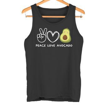 Peace Love Avocado Retro Avocado Lover Fruit Lover Tank Top - Geschenkecke