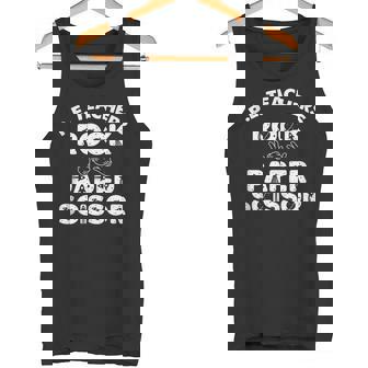 Physical Education PE Teacher Rock Paper Scissor Tank Top Tank Top - Monsterry