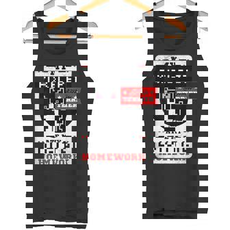 Pixel Pet Ate My Digital Homework Online School Dog Tank Top - Monsterry