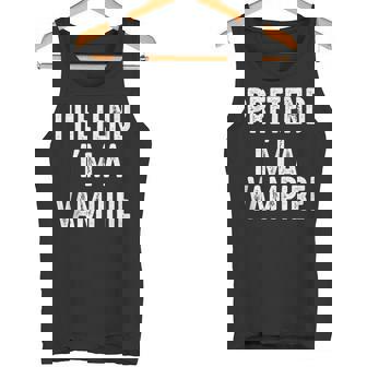 Pretend I'm A Vampire Family Matching Halloween Costume Tank Top Tank Top - Monsterry