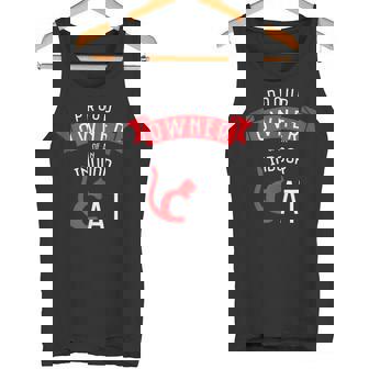 Proud Owner Of An Indoor Cat Rescue Animal Care Graphic Tank Top Tank Top - Monsterry