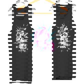 Punk Unicorn Zombie With Tats Premium Tank Top - Monsterry