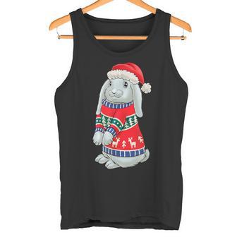 Rabbit Hat Hoppy Christmas Rabbit Christmas Tank Top - Geschenkecke