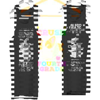 Ready To Crush 4th Grade Sushi Corgi Dog Back To School Tank Top - Monsterry