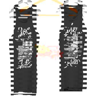 Red Truck Holidays Oklahoma Country Farmhouse Christmas Tank Top - Monsterry