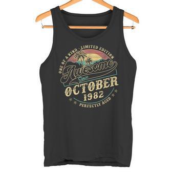 Retro 42 Geburtstag Geschenke Für Männer Oktober 1982 42 Jahre Alt Tank Top - Geschenkecke