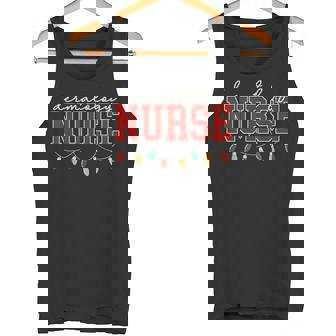 Retro Dermatology Nurse Christmas Lights Dermatologist Xmas Tank Top - Monsterry