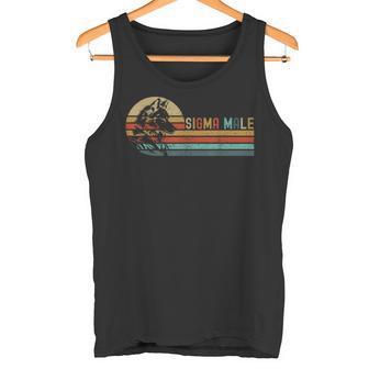 Retro Sigma Männlicher Wolf Lustige Sarkastische Zitate Witzige Witze Tank Top - Geschenkecke