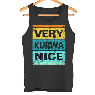 Retroery Kurwa Nice Poland Polska Tank Top - Geschenkecke