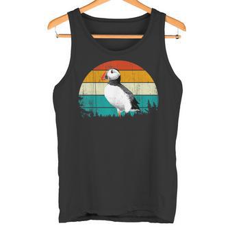 Retrointage Sunset Muffin Seabird Cute Atlantic Puffin Tank Top - Geschenkecke