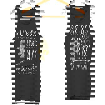 Rock Bass Hazme Feliz No Tanto Amante De Los Peces Camiseta sin mangas - Regaloses
