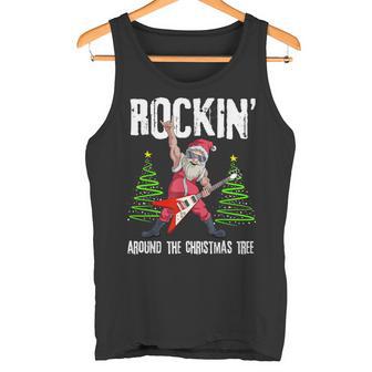 Rockin Around Albero Di Natale Rocker Babbo Natale Canotta - Novitaregali