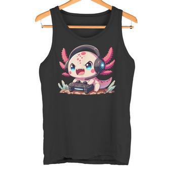 Rosa Axolotl Anime Gamesolotl Axolotl Gamer Tank Top - Geschenkecke