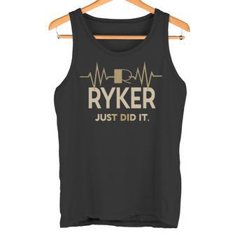 Ryker Just Did I Personalized Last Name Tank Top - Thegiftio UK
