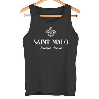 Saint-Malo Bretagne Frankreich Fleur De Lis Tank Top - Geschenkecke