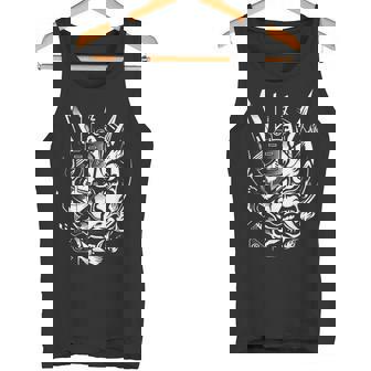 Samurai Japonés Oni Cyberpunk Fun Techwearintage Retro Camiseta sin mangas - Regaloses