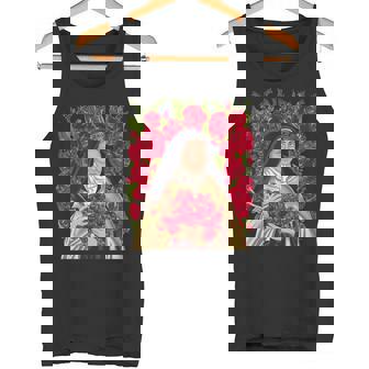 Santa Teresa De Lisieux Flor Rosa Cristiana Católica Santa Camiseta sin mangas - Regaloses