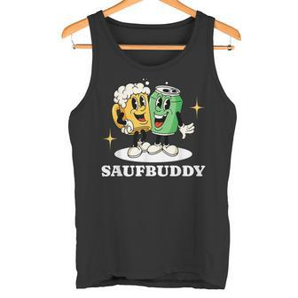 Saufbuddy Partnerlook Party Outfit Bier Liebhaber Motto Tank Top - Seseable