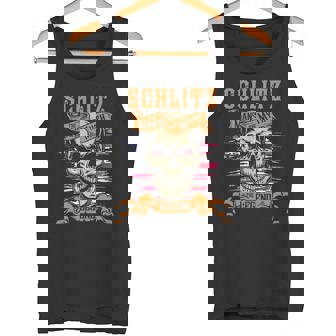 Schlitz The Man The Myth The Legend Personalized Last Name Tank Top - Thegiftio UK