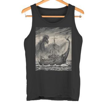 Sea Monster's Viking Confrontation Tank Top Tank Top - Monsterry