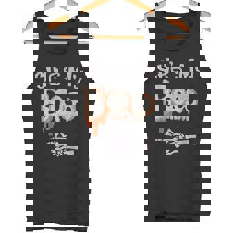 She’s My Boo Skull Face Matching Halloween Pajama Couples Tank Top - Monsterry