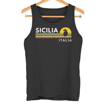 Sicilia Italia Italy Lemon Souvenirsintage Retro Tank Top - Geschenkecke