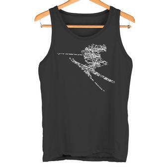 Ski Driver Silhouette Drawn Tank Top - Geschenkecke