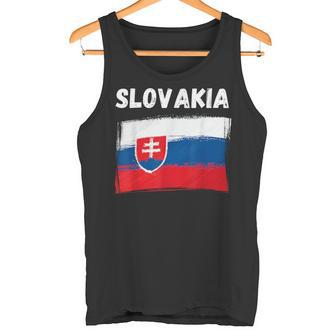 Slovakia Flag Holidayintage Grunge Slovak Flag Tank Top - Seseable