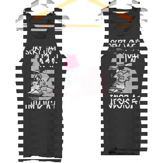 Sorry I Can't I'm An Indoor Cat Book Lovers Reading Book Tank Top - Monsterry