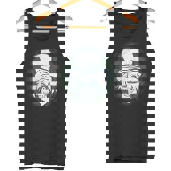 Spooky Steam Punk Ghost Scary Zombie Top Hat Halloween Premium Tank Top - Monsterry