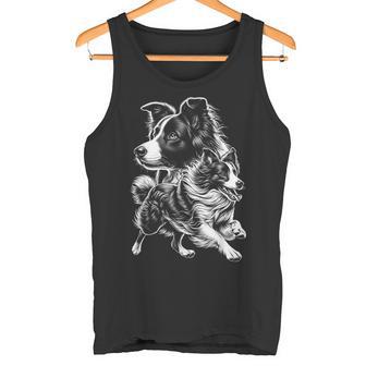 Super Cute Border Collie Photorealistic Portrait Tank Top - Geschenkecke