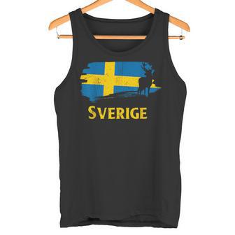 Sweden Sverige Norden Elkiking Scandinavia Tank Top - Seseable