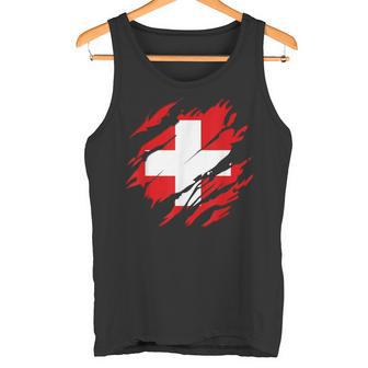 With Swiss Flag Of Switzerland Tank Top - Geschenkecke