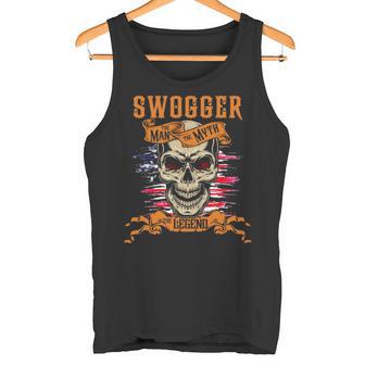 Swogger The Man The Myth The Legend Personalized Last Name Tank Top - Thegiftio UK